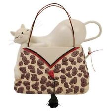 Marilyn Robertson CAT SLEEPING IN LEOPARD PURSE Figurine New Retired 20908 picture