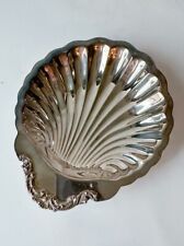 Oneida Silversmiths Silver Plated Clam Shell Nut Candy Dish Small Serving Plate picture