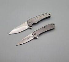 Kershaw 3870 / 1810 Pocket Knives - Lot of 2 - Frame Lock Speedsafe Plain Blades picture