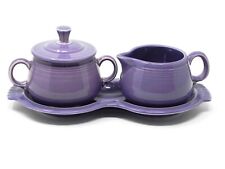 FIESTA Fiestaware LILAC Creamer and Covered Sugar with Tray Set picture