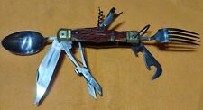 Japanese Multifunction Hobo Camping Knife With Sheath-Vintage Unused picture