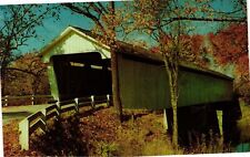 Vintage Postcard- COVERED BRIDGE, SUGAR CREEK, DARLINGTON, IN. picture