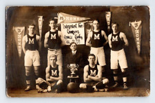 RPPC 1910. MONROE, NY. ORANGE COUNTY BASKETBALL CHAMPIONS. POSTCARD ST1 picture