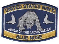 Navy Blue Nose Polar Bear Hat Patch picture
