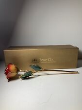 24 KT Rose Co. 11 inch Lacquered Red Rose with 24 KT Gold picture
