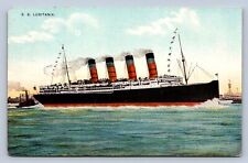 K1/ Interesting Postcard c1910 S.S. Lusitania Ship Ocean Liner 382 picture