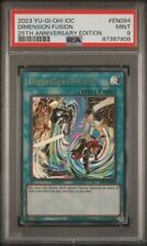 2023 YU-GI-OH INVASION OF CHAOS 25TH ANNIVERSARY EN094 DIMENSION FUSION PSA 9 picture