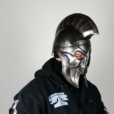 Blackened 18 Gauge Steel Medieval Death Knight War machine Corinthian Helmet picture