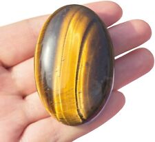 Tiger eye Polished ~Palm Stone Healing Crystal Therapy Geometry Chakra Balancing picture