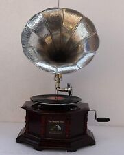 HMV Gramophone Player Replica Wind up functional working gramophone Record play picture