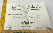 Santa's Village School Diploma Jefferson New Hampshire 1960s VINTAGE Claus d picture