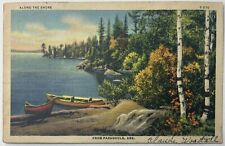 RARE PARAGOULD ARKANSAS AR Along The Shore SCARCE GREENE COUNTY Boats Postcard picture