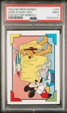 1992 Disney Skybox Lend A Paw Mickey Mouse Pluto 1941 #165 Pop 1 PSA 9 Mint picture