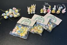 Vintage Easter Bunny Chick Egg Ornaments —Cottontale Collection 1994 picture