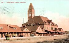 Pueblo CO Colorado Train Railroad Depot Station c1912 Vtg Postcard E17 picture