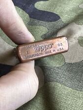 2003 Vintage Zippo Body - Solid Copper - Body Only - E 03 picture