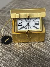 Authentic Bulova Miniature Mini Collectible Treasure Chest Quartz Clock B0566 picture