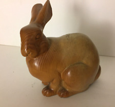 Vintage  Carved  Solid Pine Rabbit picture