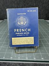 French Phrase Book War Department 1943 TM 30-602 ORIGINAL  US Military WWll picture