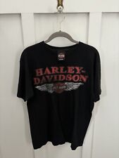 Harley Davidson Deadwood South Dakota Vintage Black Tshirt; Made In USA, Size L picture