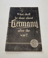US War Department GI Round Table Booklet EM10 Germany After The War Pamphlet WW2 picture