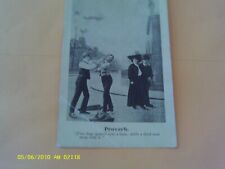 SCARCE 1908 FUNNY COMICAL ROMANCE POSTCARD MEN BOXING & PROVERB picture