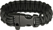 Combat Ready 8'' Black Paracord Survival Bracelet 359 picture