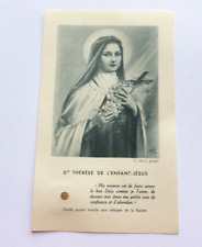 2418/7    OLD CARD RELIQUAIRE  SAINTE THERESE     ()a picture
