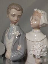 Lladro Bride & Groom Wedding Couple 7.5” Porcelain Figurine Retired #4808 picture