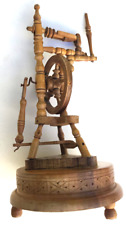 Enchanting Antique Miniature Spinning Wheel with Music Box picture