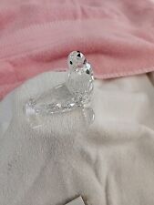 Swarovski Facet Cut Crystal.  Seal With Ball On Nose. Paperweight/Figurine picture