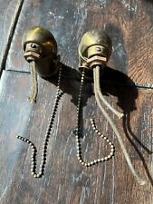 Pair Of Early Weber Pull Chain Side Sockets picture