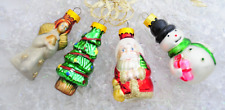 Four Small Glass Christmas Ornaments picture
