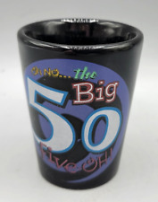 OH NO... THE BIG 50 HARD TO FIND LOGO SHOT GLASS GREAT CONDITION picture