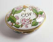 1991 Victoria's Secret Trinket Box 'A Year To Remember' enamel floral England picture