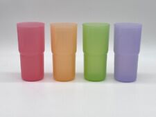 Set of 4 TUPPERWARE Impressions Stackable 18 oz Tumblers 2413A Drinking Glasses picture