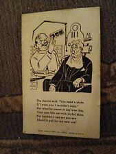 1948 3x5 Risque Joke Cartoon Gag Gift Comic Card picture