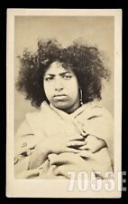 RARE MOROCCO GIRL 1860S CDV PHOTO BY CHOUFFLY ETHNIC AFRICA picture