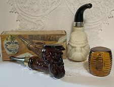 Avon Vintage Lot Of 3 cologne pipe bottles Civil War Soldier Bulldog Corn Cob picture