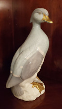 GIOVANNI RONZAN LARGE PORCELAIN FEMALE ASIAN WOOD DUCK FIGURINE- MADE IN ITALY picture