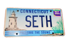 2003 CONNECTICUT Lighthouse Vanity License Plate SETH Preserve The Sound picture