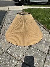 Vintage Lamp Shade Big Oversized Beige Pleated Stiffel Style Mid Century Classic picture