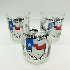 Set Of 3 Texas Sesquicentennial Drinking Glass picture