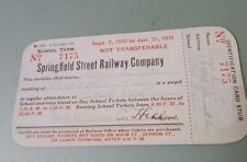 Vintage 1930 Springfield Street Oregon Railway Company Ticket ID Card 30s Rail picture