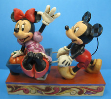 Jim Shore Disney Mickey & Minnie Mouse Picking Pumpkins Together Halloween Fall picture