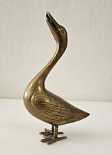 Brass Duck Leonard Silver Co Solid Figurine Statue 9” Vintage EUC picture