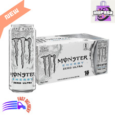 15 Pack Monster Energy Zero Ultra Sugar Energy Drink, 16oz, Fresh picture