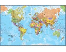  Giant World Map - Mega-Map Of The World - 46 x 80 - Full 46 x 80 Laminated New picture
