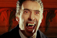 Christopher Lee Bearing Fangs With Red Eyes Dracula Hammer Horror 24x30 poster picture