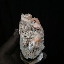 Orange Apophyllite Crystal Mordenite Geode Natural Cluster Harmonious 1.61 lbs picture